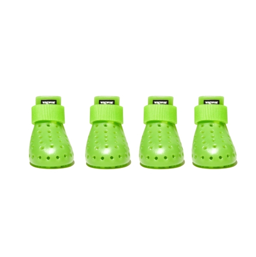 Crocs for dogs! Wagwear wagwellies Mojave,neon green,size medium